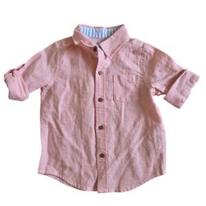 Janie and Jack Pink Linen Shirt